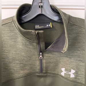 Under Armour Golf 1/4 Zip Forest Green Performance Jacket Large